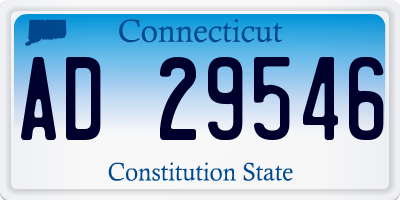 CT license plate AD29546