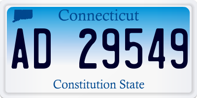 CT license plate AD29549