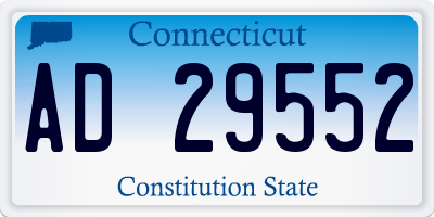 CT license plate AD29552