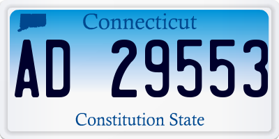 CT license plate AD29553