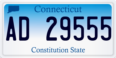 CT license plate AD29555