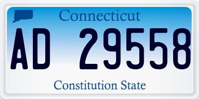 CT license plate AD29558