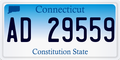 CT license plate AD29559
