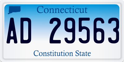 CT license plate AD29563