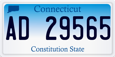 CT license plate AD29565