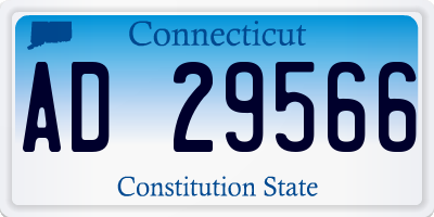 CT license plate AD29566