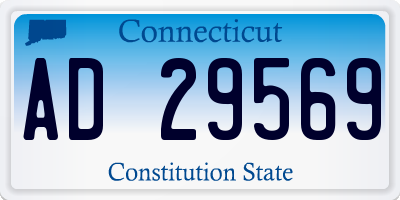 CT license plate AD29569