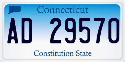 CT license plate AD29570