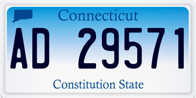 CT license plate AD29571