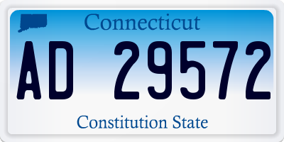 CT license plate AD29572