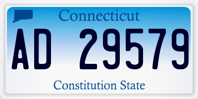 CT license plate AD29579