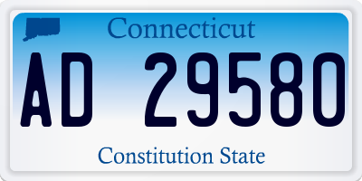 CT license plate AD29580