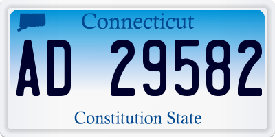 CT license plate AD29582