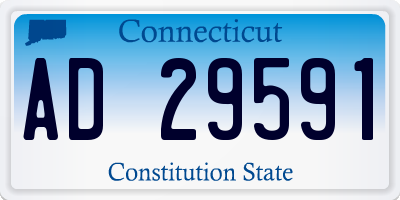CT license plate AD29591