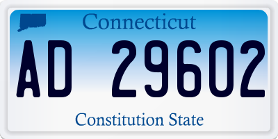 CT license plate AD29602