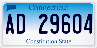 CT license plate AD29604