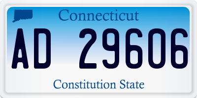 CT license plate AD29606