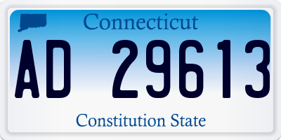 CT license plate AD29613
