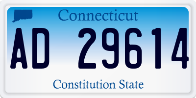 CT license plate AD29614