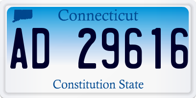 CT license plate AD29616