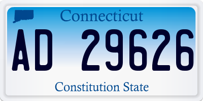 CT license plate AD29626