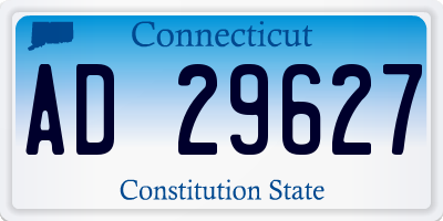 CT license plate AD29627