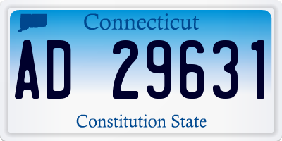 CT license plate AD29631