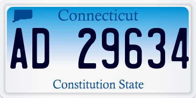 CT license plate AD29634
