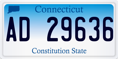 CT license plate AD29636