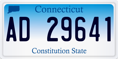 CT license plate AD29641