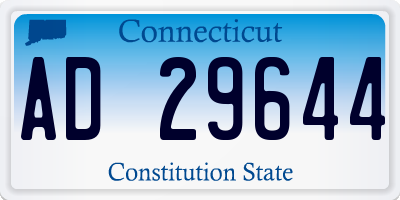 CT license plate AD29644