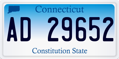 CT license plate AD29652
