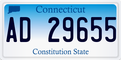 CT license plate AD29655