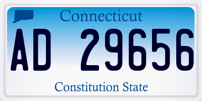 CT license plate AD29656