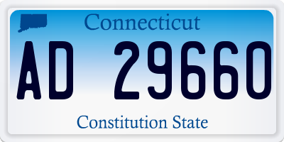 CT license plate AD29660