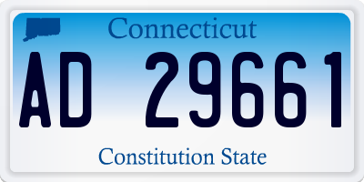 CT license plate AD29661