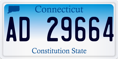 CT license plate AD29664