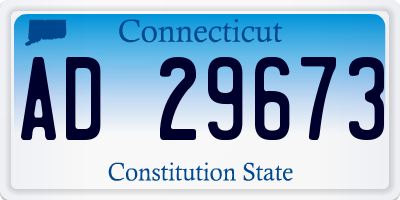 CT license plate AD29673