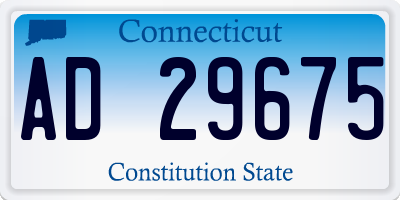 CT license plate AD29675