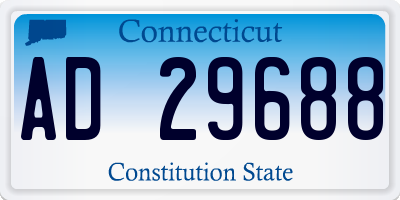 CT license plate AD29688