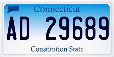 CT license plate AD29689