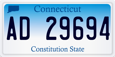 CT license plate AD29694