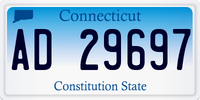 CT license plate AD29697