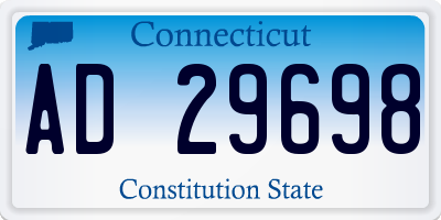 CT license plate AD29698