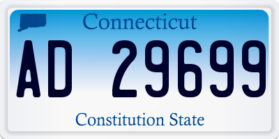 CT license plate AD29699