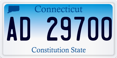 CT license plate AD29700