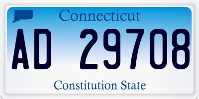 CT license plate AD29708