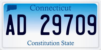 CT license plate AD29709