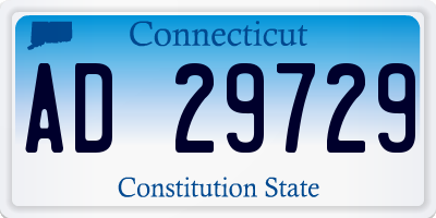 CT license plate AD29729