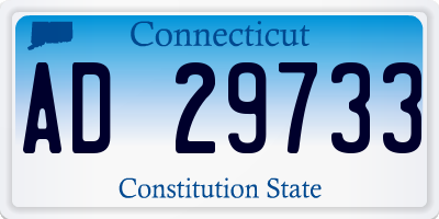 CT license plate AD29733